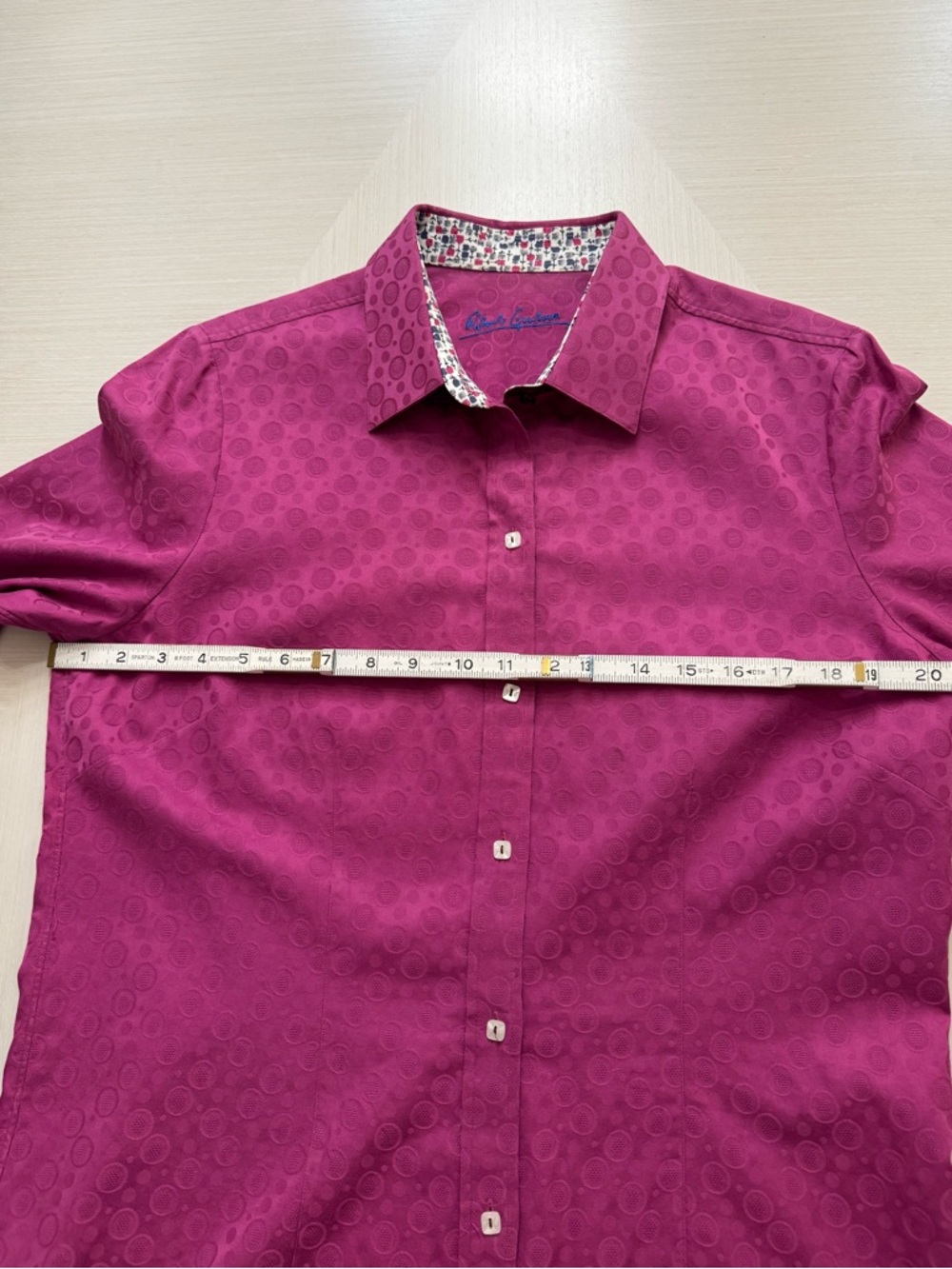 Robert Graham Women XL Pink Jacquard Stretch Button Down Shirt - Picture 10 of 11
